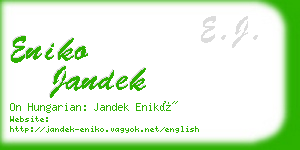 eniko jandek business card